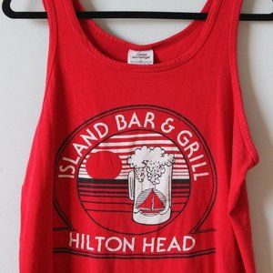 80s Vintage Island Bar & Grill Hilton Head South Carolina Tank L - Cotton Exchan